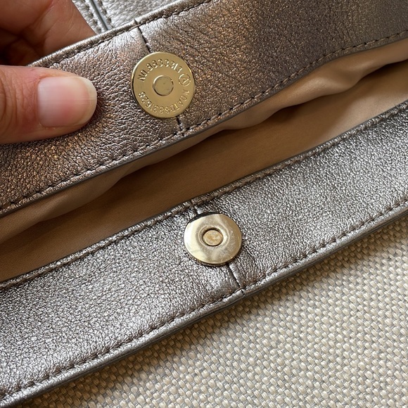 Cole Haan Silver Metallic Shoulder Bag - Picture 7 of 8